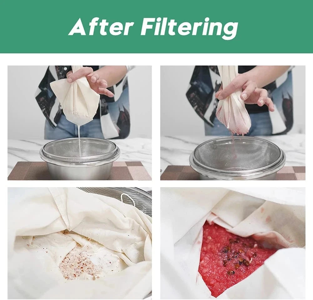 100/200/300 Mesh Filter Squeeze Water Bag Nut Milk Net Yogurt Tea Beer Coffee Food Filter Strainers Mesh Kitchen Strainer Bags