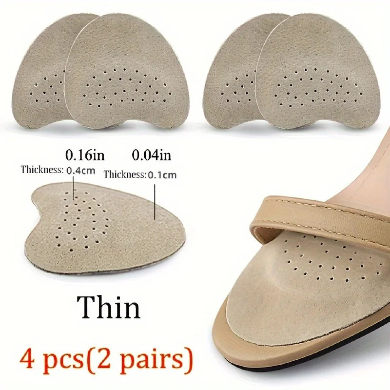 2 Pairs Foot Pads High Heels Sandals Non Slip Stickers Memory Foam Front Foot Pads Toe and Foot Pain Relief Insoles for Women