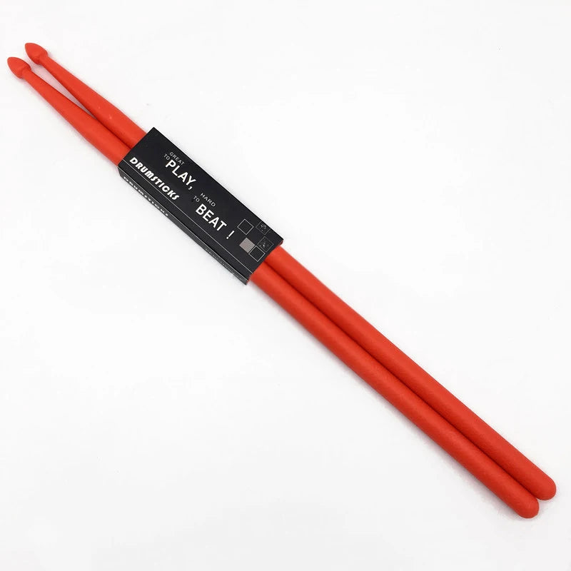 1 Pair 5A Nylon Drumsticks Colorful Plastic Drum Sticks With Non-Slip Handles Musical Instrument Accessories Percussion Tool