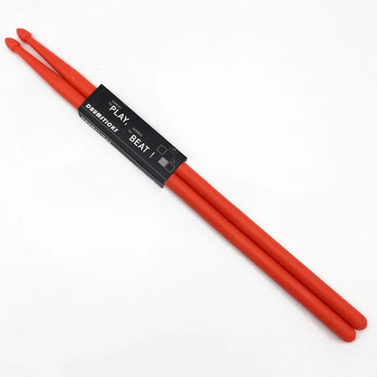 1 Pair 5A Nylon Drumsticks Colorful Plastic Drum Sticks With Non-Slip Handles Musical Instrument Accessories Percussion Tool