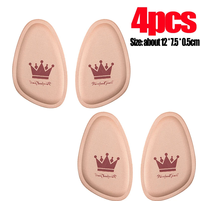 1/2pairs Forefoot Pads Women High Heels Non-slip Pain Relief Insert Half Insoles Front Foot Cushion Foot Care Shoe Pads Insole