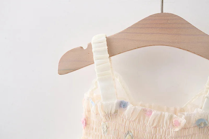 (0-3 years old) Summer Baby Girl Colorful Dots Cute Princess Dress Girl Back Bow Wings Birthday Party Dress