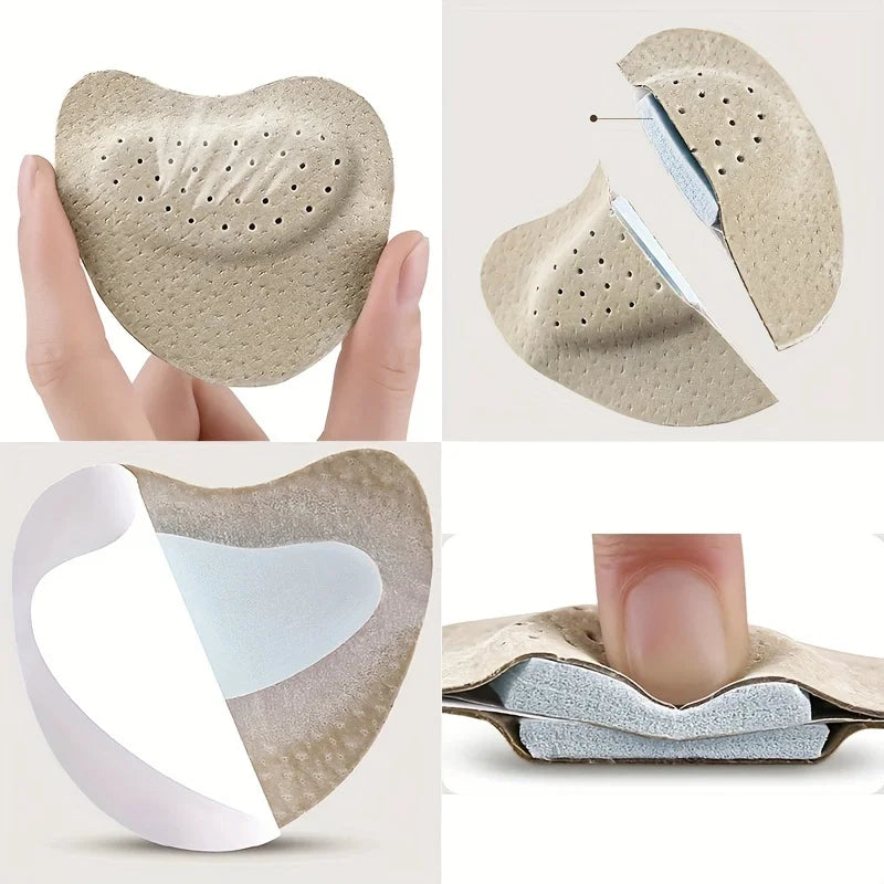 2 Pairs Foot Pads High Heels Sandals Non Slip Stickers Memory Foam Front Foot Pads Toe and Foot Pain Relief Insoles for Women