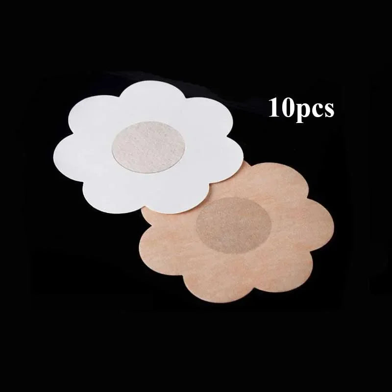 1 Pair Cool Reusable Self Adhesive Silicone Lift Up Breast Nipple Cover Bra Pad Invisible Breast Petals for Party Dress
