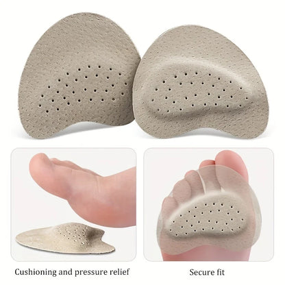 2 Pairs Foot Pads High Heels Sandals Non Slip Stickers Memory Foam Front Foot Pads Toe and Foot Pain Relief Insoles for Women
